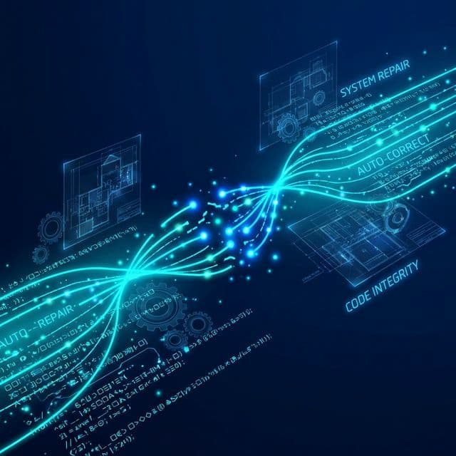 Abstract visualization of AI data flow